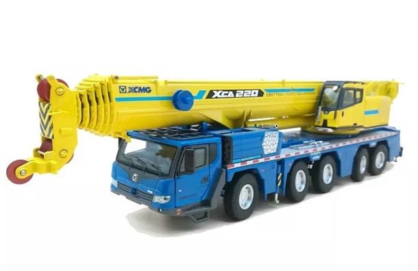 Diecast XCMG XCA220 Terrain Crane Model 1:50 Scale Blue