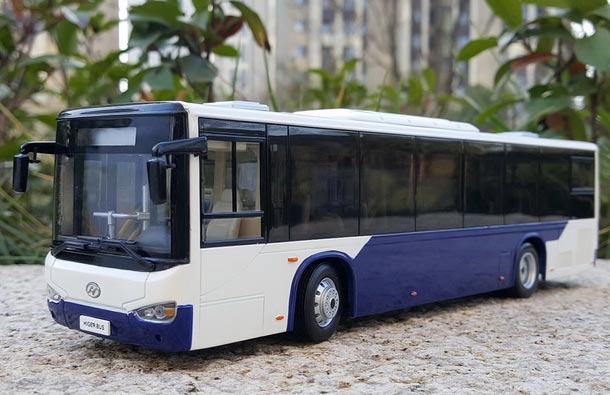 Diecast Higer City Bus Model 1:42 Scale White-Blue