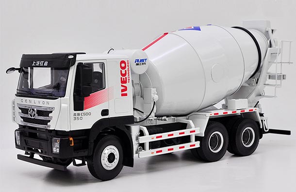 Diecast Hongyan Genlyon C500 Concrete Mixer Truck Model 1:24
