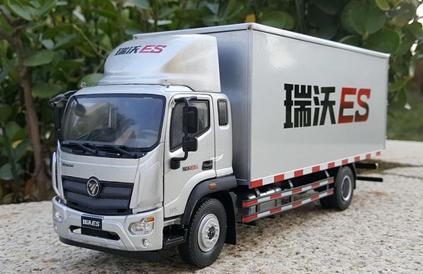 Diecast Foton Rowor ES Box Truck Model 1:32 Scale Silver