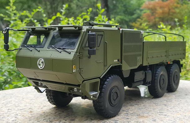 Diecast Shacman SX2220 6x6 Army Truck Model 1:24 Army Green