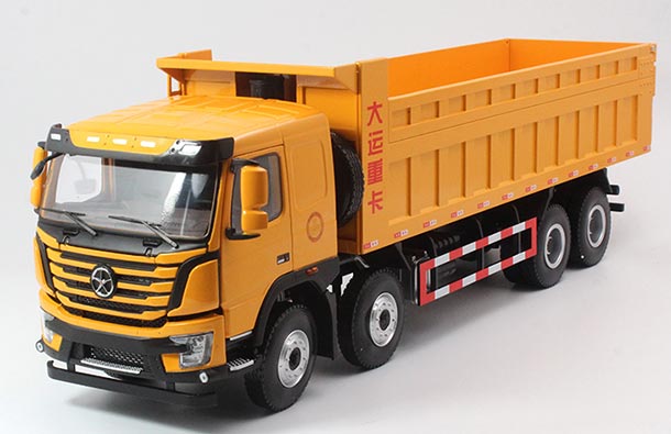 Diecast Dayun N8V Dump Truck Model 1:24 Scale Yellow