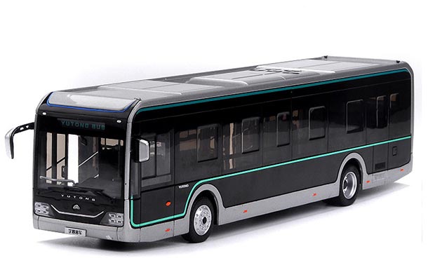 Diecast Yutong U12 City Bus Model Black 1:42 Scale