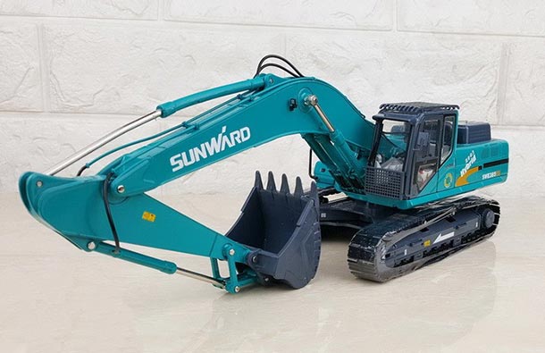 Diecast Sunward SWE385ES Crawler Excavator Model 1:35 Blue