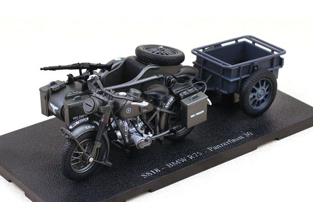 Diecast BMW R75 Sidecar Motorcycle Model 1:24 Scale By Atlas