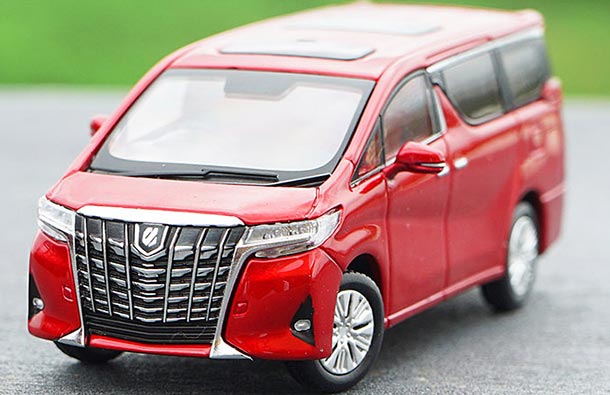 Diecast Toyota Alphard MPV Model 1:64 Red /Black / White By GCD