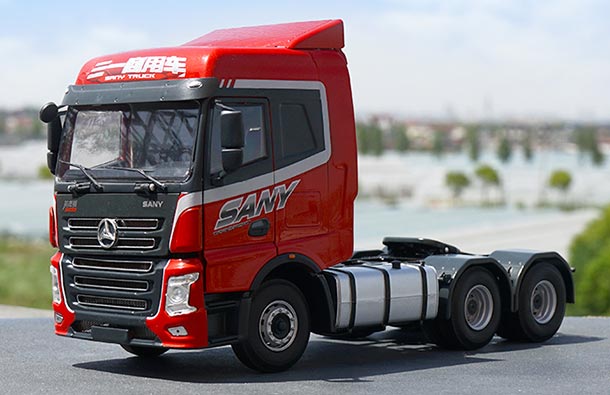 Diecast Sany Tractor Unit Model 1:24 Scale Red