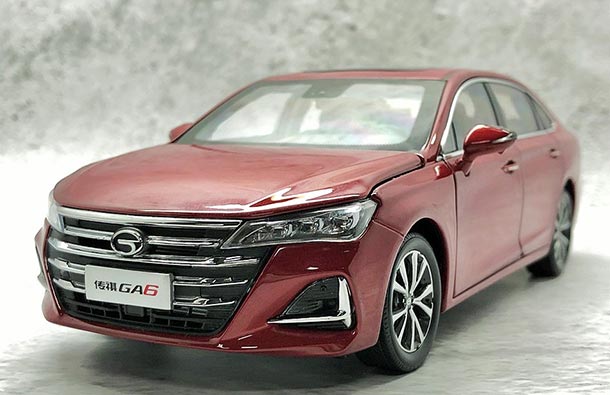 Diecast 2019 Trumpchi GA6 Car Model 1:24 Scale Red