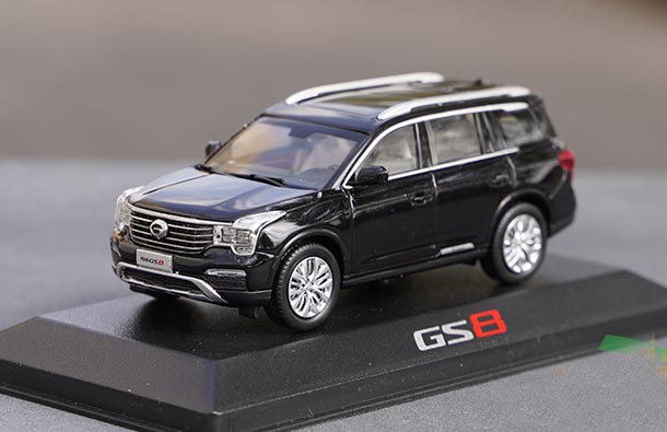 Diecast 2017 Trumpchi GS8 SUV Model 1:43 Scale Black / Blue