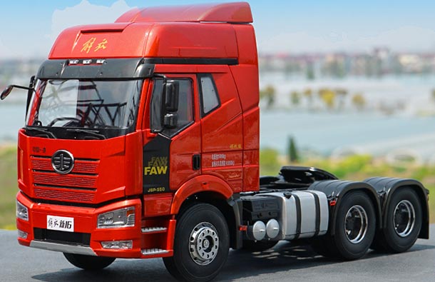 Diecast FAW Jiefang J6 Tractor Unit Model 1:24 Scale Red