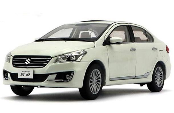 Diecast 2015 Suzuki Alivio Car Model 1:18 Scale White