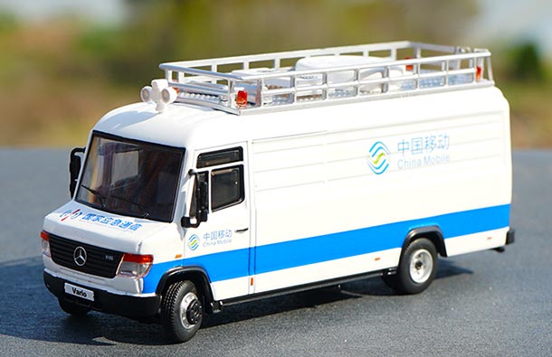 Diecast Mercedes Benz Vario Model 1:64 Scale White-Blue By GCD