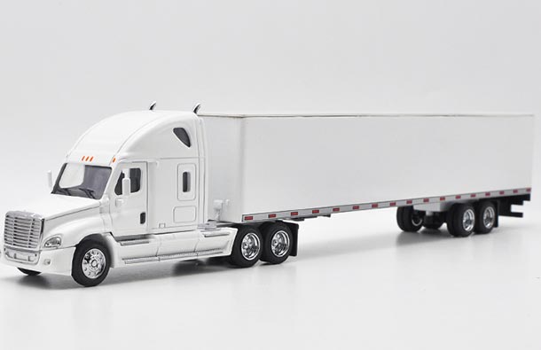 Diecast Volvo Semi Truck With Container Model 1:64 Scale White
