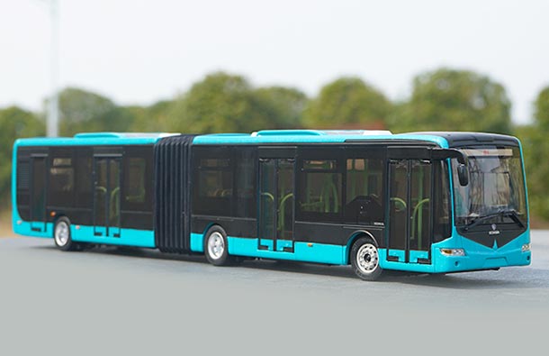 Diecast Scania Articulated Bus Model 1:42 Scale Blue