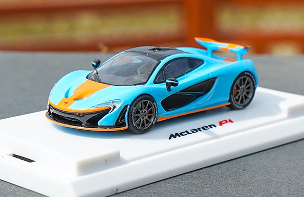 Diecast McLaren P1 Car Model 1:64 Scale Blue-Orange