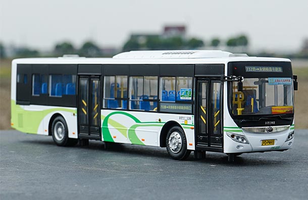Diecast YuTong E12 City Bus Model 1:42 Scale White-Green NO.732
