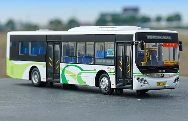 Diecast YuTong E12 City Bus Model 1:42 Scale White-Green NO.117