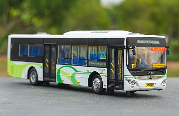 Diecast YuTong E12 City Bus Model 1:42 Scale NO.117 White-Green