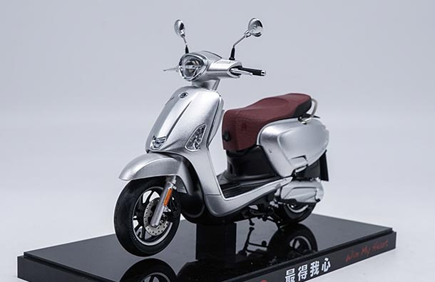 Diecast Kymco Scooter Model 1:10 Scale Blue / Silver