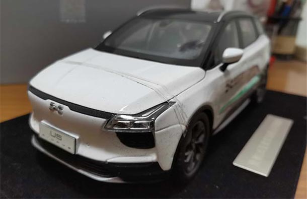 Diecast 2019 Aiways U5 SUV Model 1:18 Scale White