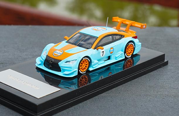 Diecast 2014 Lexus RC-F Super GT500 Model 1:64 Blue-Orange