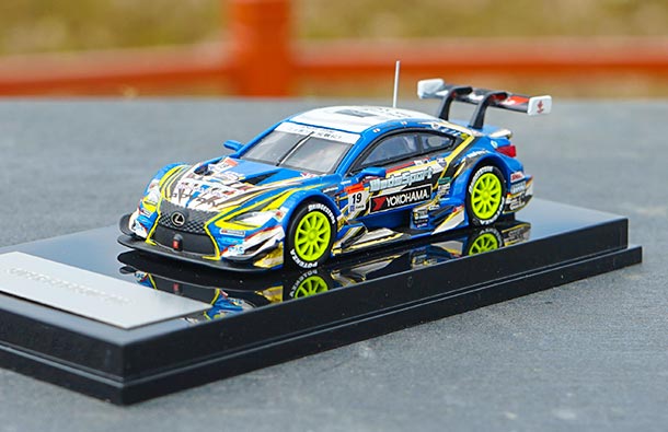 Diecast 2014 Lexus RC-F Super GT500 Model 1:64 Scale Blue