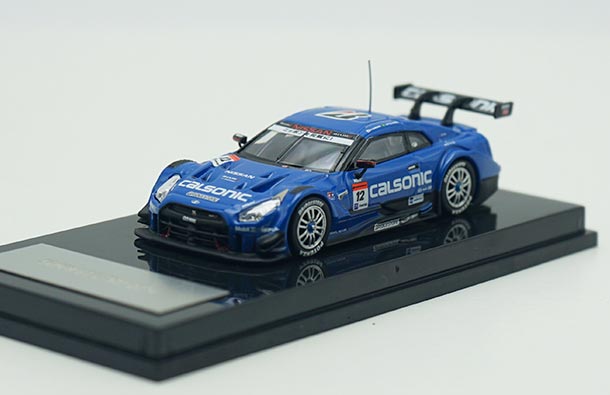 Diecast 2014 Nissan GT-R GT500 Model 1:64 Scale NO.12 Blue