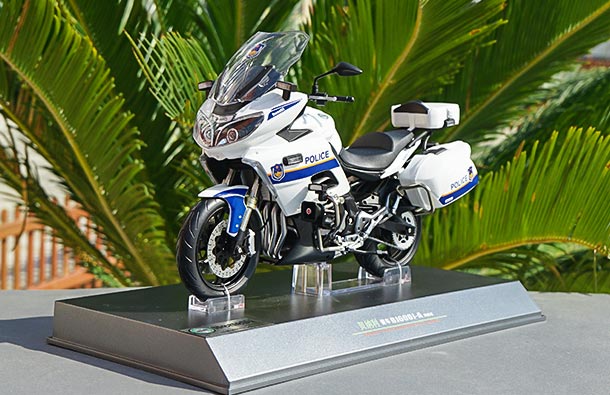 Diecast Benelli BJ600J-A Motorcycle Police Model 1:10 White