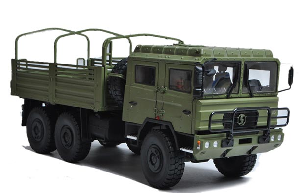 Diecast Shacman SX2150 6X6 Army Truck Model 1:24 Army Green