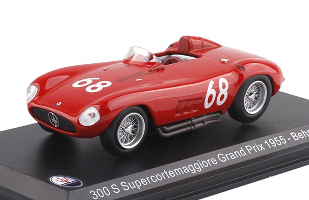 Diecast 1955 Maserati 300 S Grand Prix Car Model 1:43 Scale Red