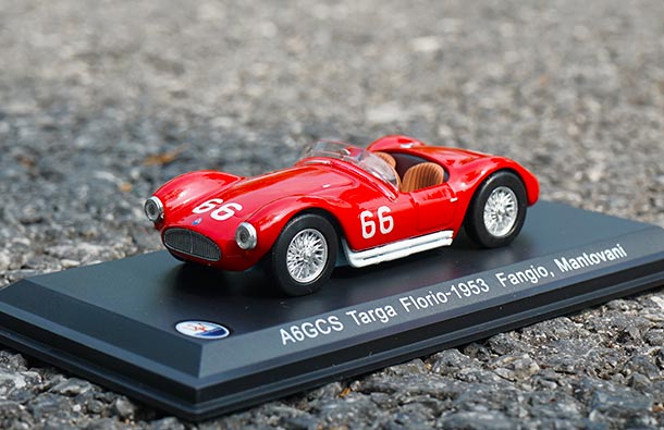 Diecast 1953 Maserati A6GCS Targa Florio Model 1:43 Scale Red