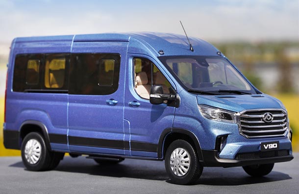 Diecast 2019 Maxus V90 Van Model 1:18 Scale Blue