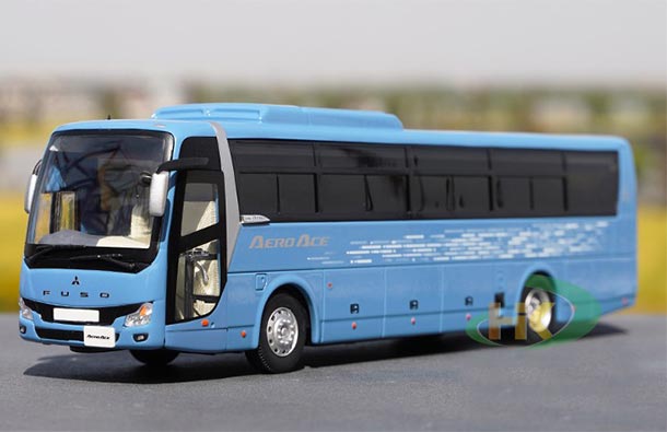 Diecast Mitsubishi Fuso AERO ACE Coach Bus Model 1:43 Blue