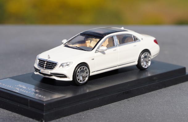 Diecast Mercedes Maybach S-Class Model 1:64 Scale Blue / White