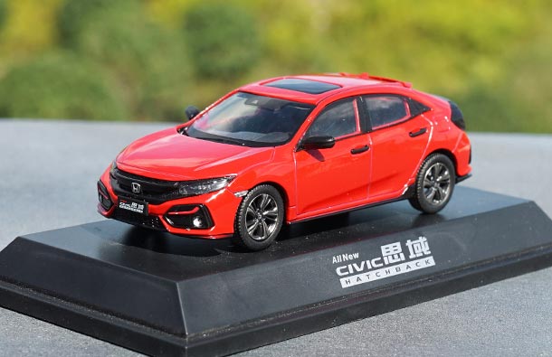 Diecast 2021 Honda Civic Hatchback Model 1:43 Scale Red