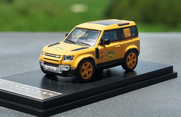 Diecast Land Rover Defender 90 SUV Model 1:64 Scale Yellow