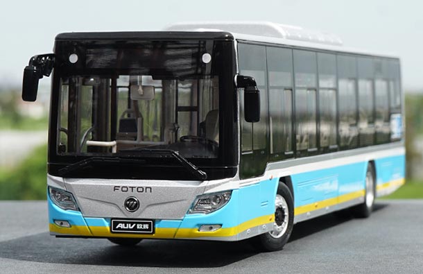 Diecast Foton AUV BJ6123EVCA-25 City Bus Model 1:36 Scale Blue