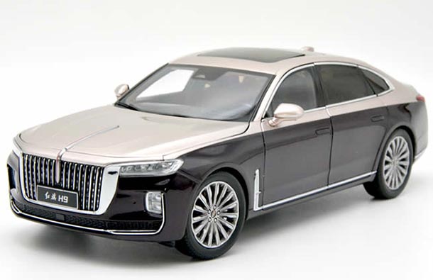 Diecast 2020 Hongqi H9 Model 1:18 Scale Black-Champagne