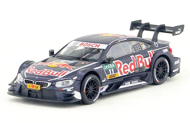 Diecast BMW M4 Car Model NO.11 DTM 1:43 Scale Deep Blue