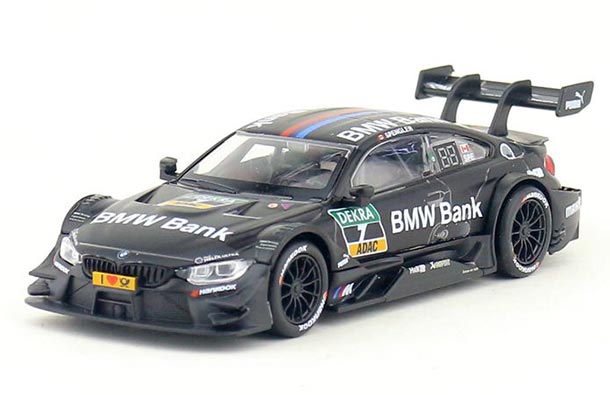 Diecast BMW M4 Car Model NO.7 DTM 1:43 Scale Black