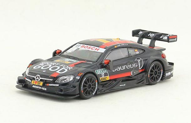 Diecast Mercedes Benz C63 AMG Model NO.12 DTM 1:43 Scale Black