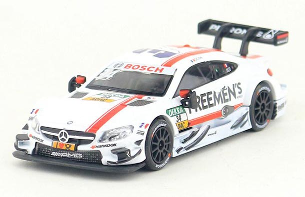 Diecast Mercedes Benz C63 AMG Model NO.34 DTM 1:43 Scale White