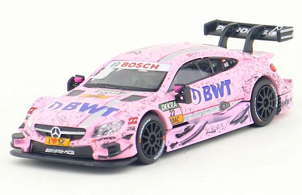 Diecast Mercedes Benz C63 AMG Model NO.22 DTM 1:43 Scale Pink