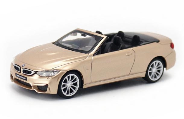 Diecast BMW M4 Cabrio Toy 1:43 Scale Golden / Red