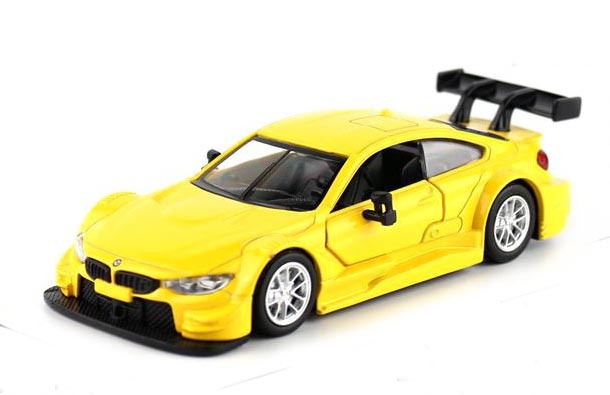 Diecast BMW M4 DTM Toy 1:44 Scale Yellow / White