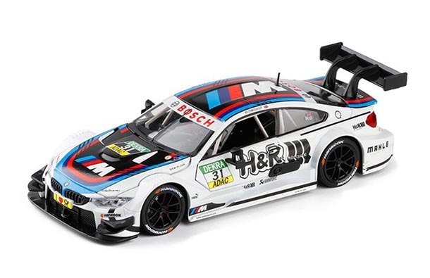 Diecast BMW M4 DTM Model 1:24 Scale NO.31 White-Black