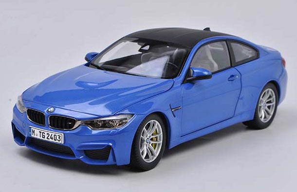 Diecast BMW M4 Coupe Model 1:18 Scale Blue / White By PARAGON