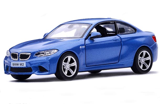 Diecast BMW M2 Coupe Toy 1:36 Scale Blue / White