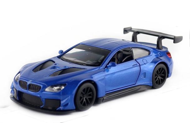 Diecast BMW M6 GT3 Toy 1:44 Scale Blue / White