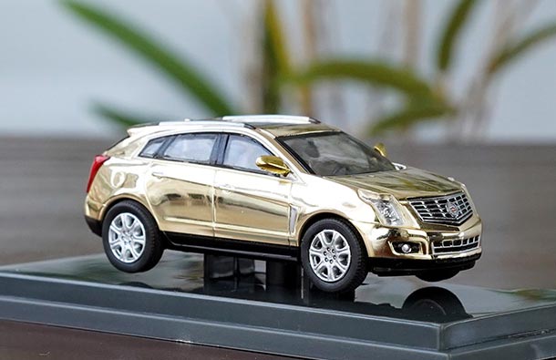 Diecast 2014 Cadillac SRX SUV Model 1:64 Scale Golden